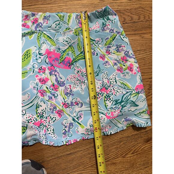 Lilly Pulitzer LUXLETIC Bali Blue Sway This Way Skirt/Skort. Size 4 Performance - Picture 6 of 8